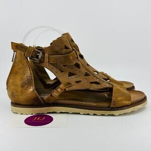 Miz Mooz Women's Taylor Bronze Leather Gladiator Sandals Size 39 EU/ 8.5-9 US